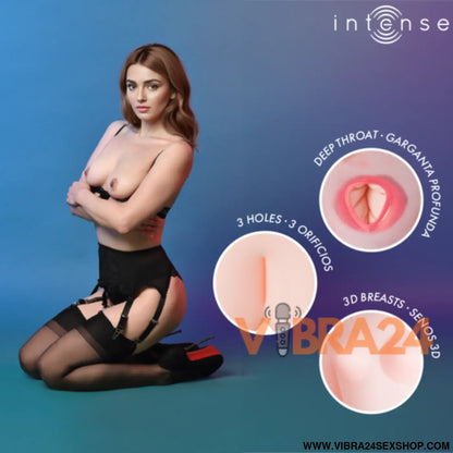 INTENSE DOLLS - BONECA INSUFLÁVEL MONIQUE COM TRÊS ORIFÍCIOS