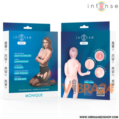 INTENSE DOLLS - BONECA INSUFLÁVEL MONIQUE COM TRÊS ORIFÍCIOS