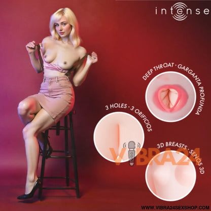 INTENSE DOLLS - INGRID BONECA INSUFLÁVEL COM TRÊS ORIFÍCIOS