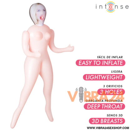 INTENSE DOLLS - INGRID BONECA INSUFLÁVEL COM TRÊS ORIFÍCIOS