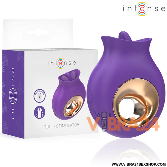 INTENSE - ESTIMULADOR DE CLITÓRIS TULI 9 VIBRAÇÕES E OSCILAÇÕES ROXO