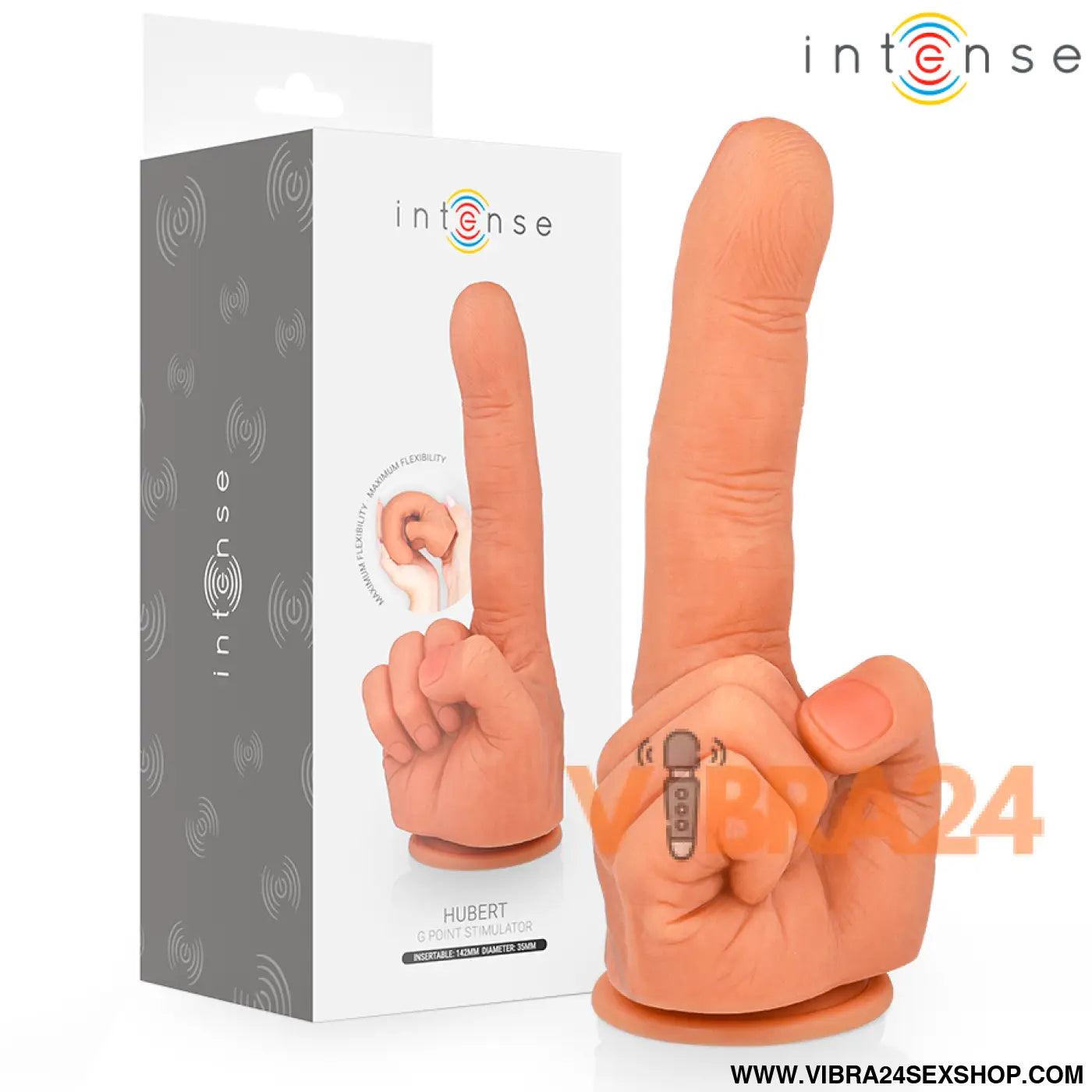 INTENSE - ESTIMULADOR DE PONTO G HUBERT MÃO FLEXÍVEL 14,2 CM