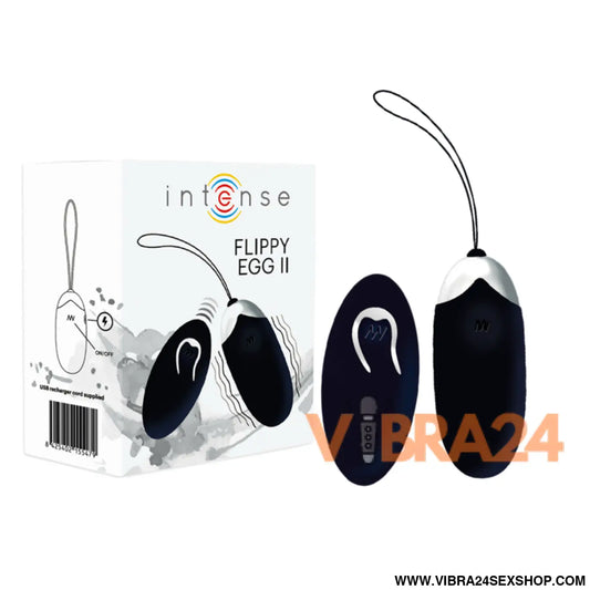 INTENSE - FLIPPY II VIBRANTE OVO COM CONTROLE REMOTO PRETO