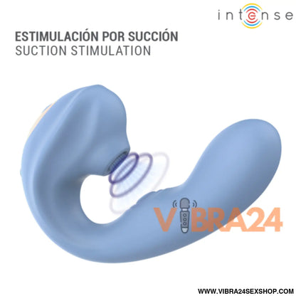 INTENSE - GINA - ESTIMULADOR CLITORIAL MULTIFUNCIONAL AZUL