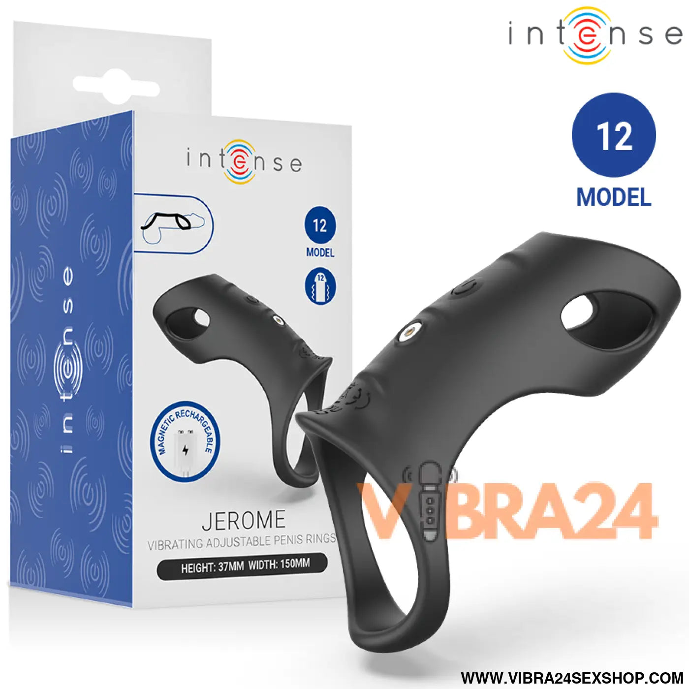 INTENSE - JEROME ANEL PENIANO VIBRATÓRIO AJUSTÁVEL MODELO 12