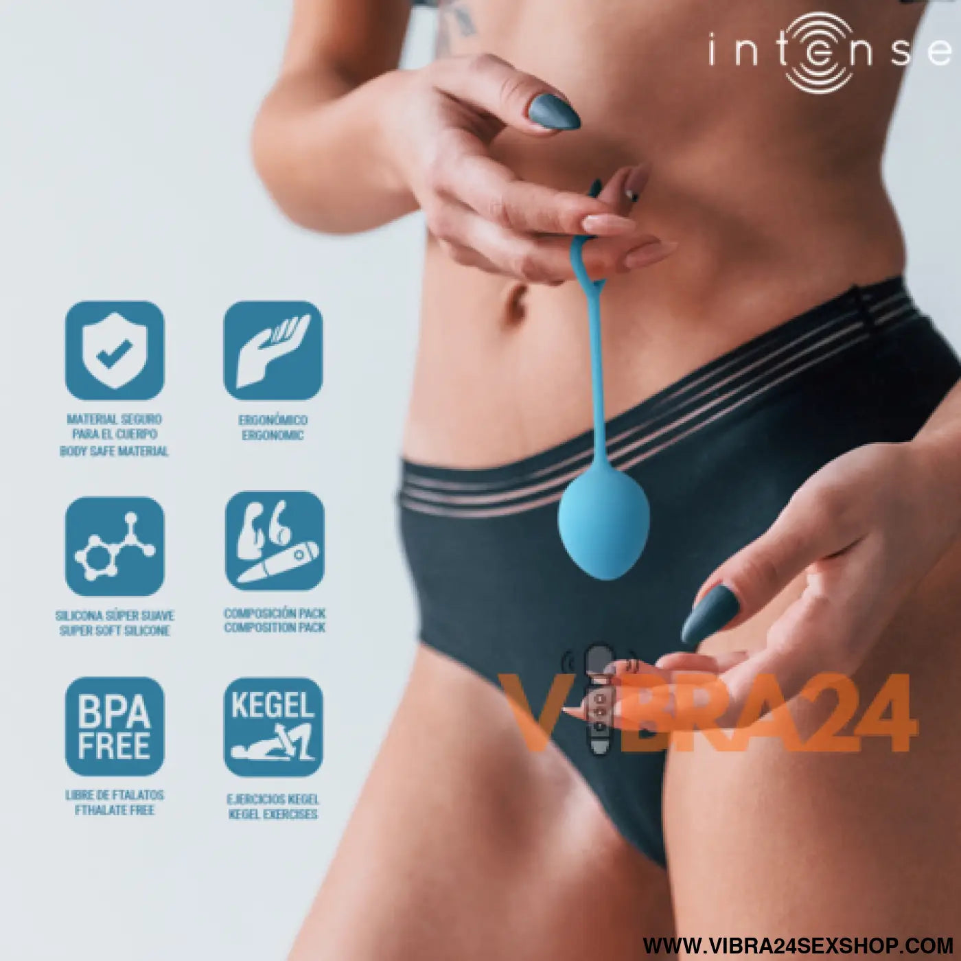 INTENSE - KIT BOLAS DE KEGEL CHARLI AZUL - VIBRA24 SEXSHOP