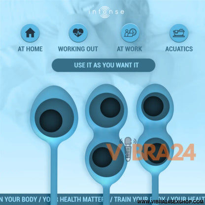 INTENSE - KIT BOLAS DE KEGEL CHARLI AZUL - VIBRA24 SEXSHOP