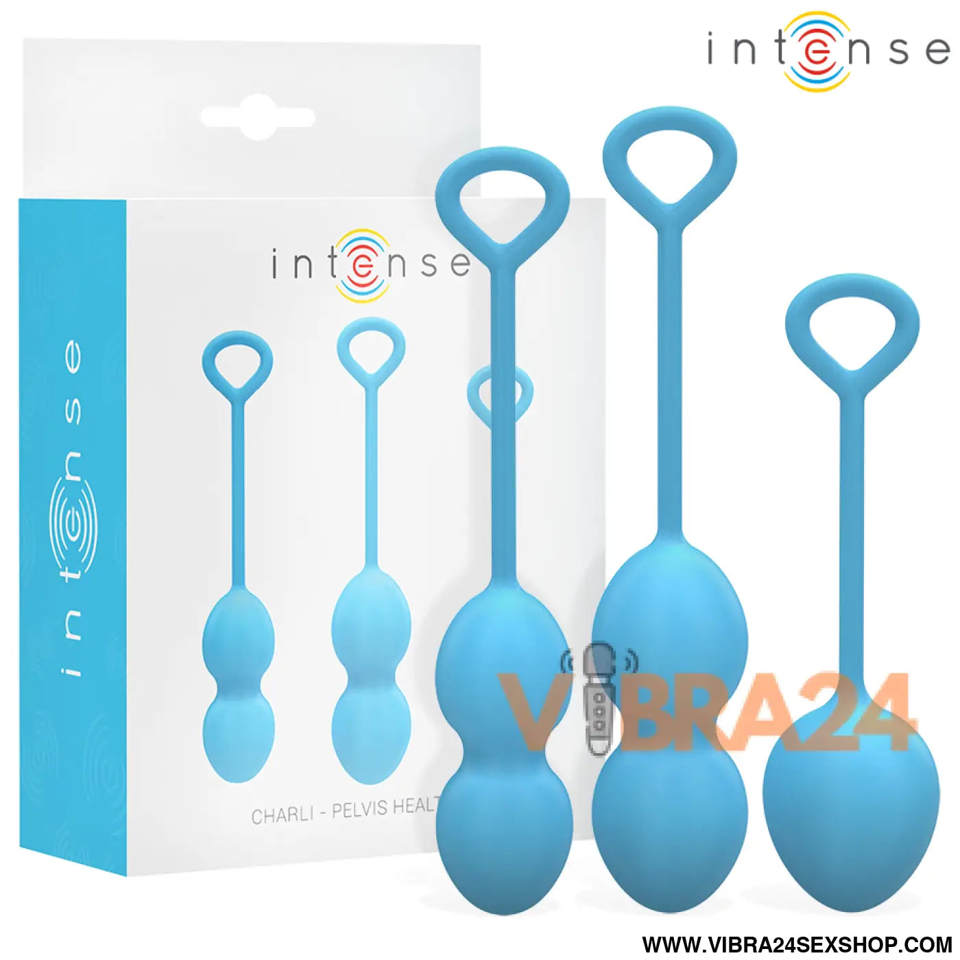 INTENSE - KIT BOLAS DE KEGEL CHARLI AZUL - VIBRA24 SEXSHOP