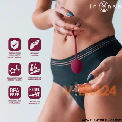 INTENSE - KIT CHARLI BOLA KEGEL BURGUNDY - VIBRA24 SEXSHOP