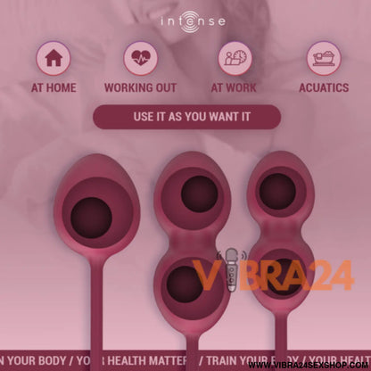 INTENSE - KIT CHARLI BOLA KEGEL BURGUNDY - VIBRA24 SEXSHOP