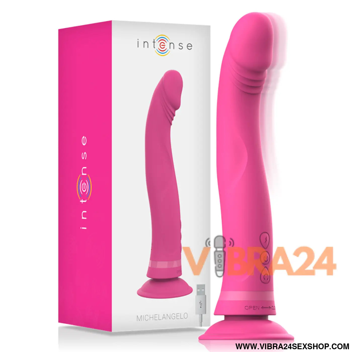 INTENSE - MICHELANGELO ROSA VIBRADOR DE SILICONE DILDO