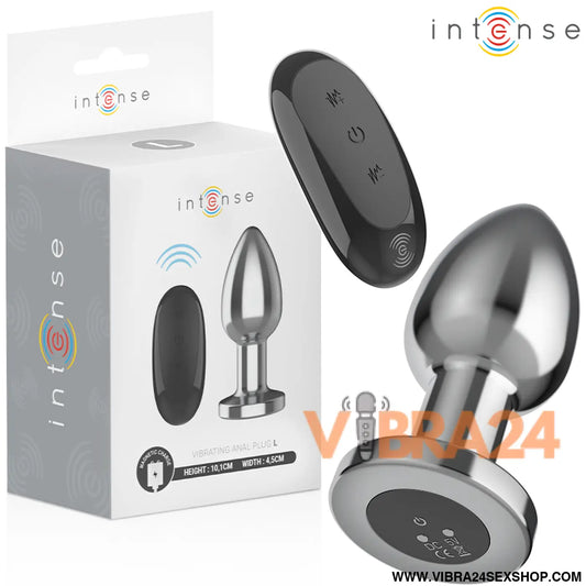 INTENSE - PLUG ANAL 10 VIBRAÇÕES METAL COM CONTROLE REMOTO L