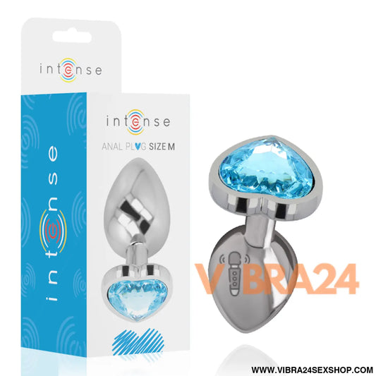 INTENSE - PLUG ANAL DE ALUMÍNIO METAL CORAO AZUL TAMANHO M