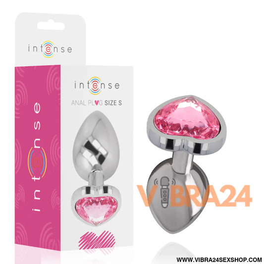INTENSE - PLUG ANAL DE METAL ALUMÍNIO ROSA CORAO TAMANHO S