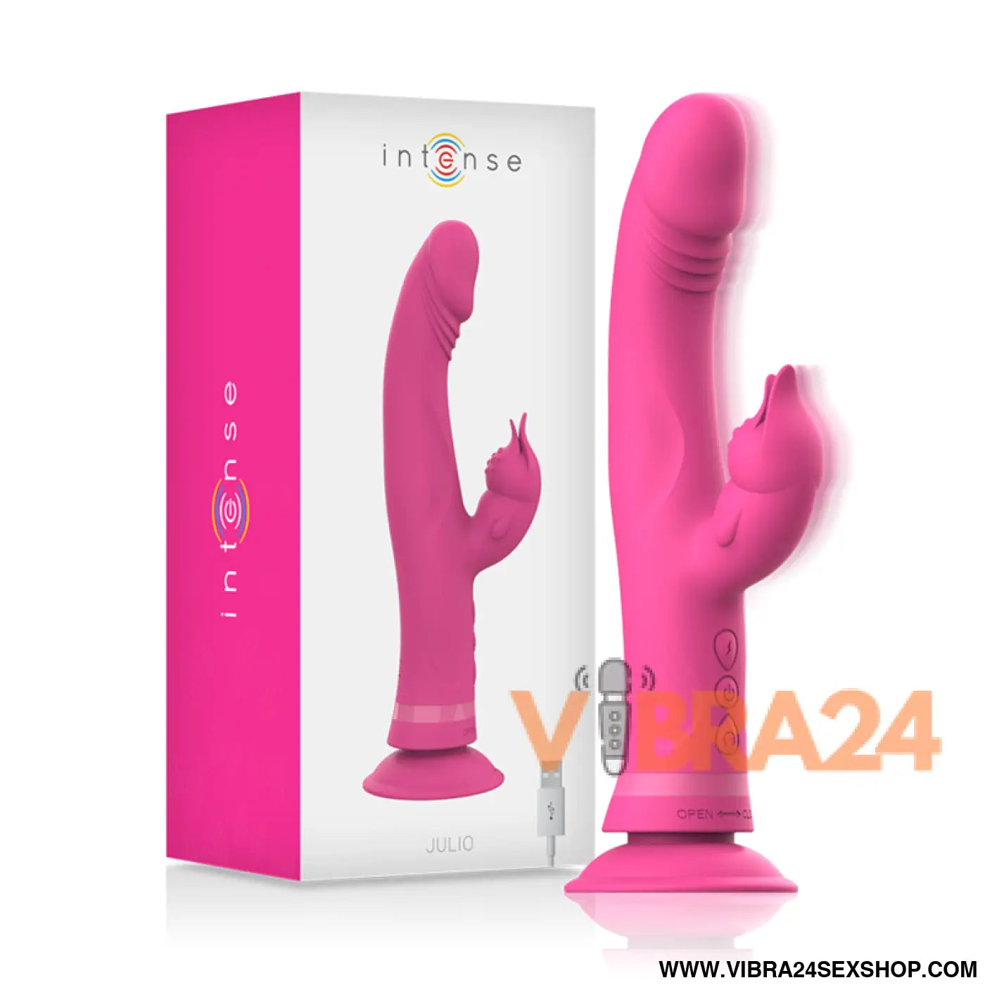 INTENSE - VIBRADOR JULIO COELHO ROSA SILICONE