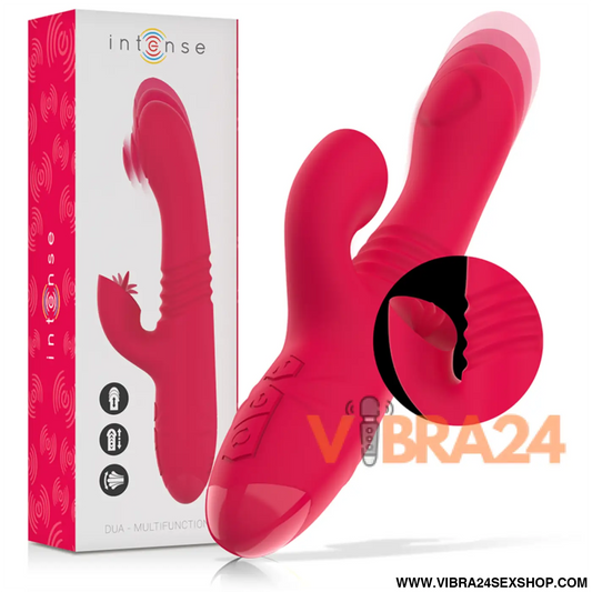 INTENSE - VIBRADOR UP & DOWN RECARREGVEL DUA MULTIFUNO COM LÍNGUA VERMELHA
