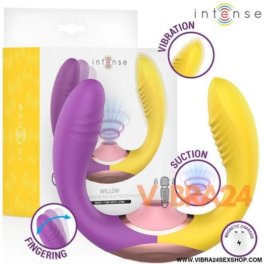 INTENSE - WILLOW - ESTIMULADOR DE SUCÇÃO E VIBRAÇÃO 3 EM 1