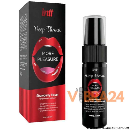 INTT – Deep Throat Spray: Spray Oral com Sabor Morango para Minimizar o Reflexo de Náusea e Aumentar Conforto no Sexo