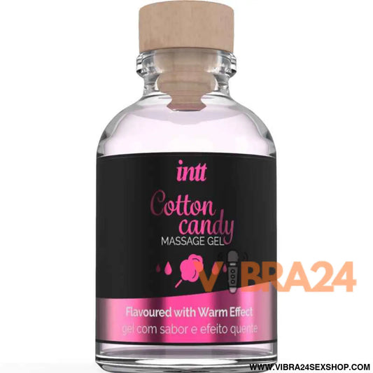 INTT MASSAGE & ORAL SEX - GEL DE MASSAGEM COM SABOR ALGODÃO DOCE E EFEITO AQUECENTE