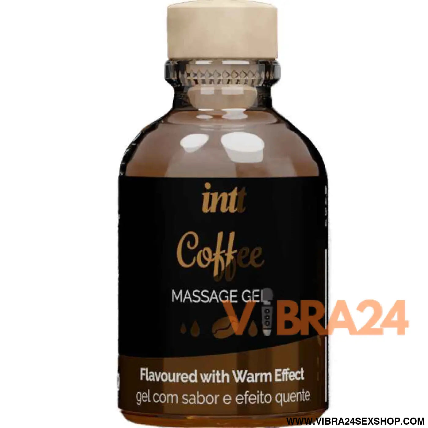 INTT MASSAGE & ORAL SEX - GEL DE MASSAGEM HOT EFFECT SABOR CAFÉ