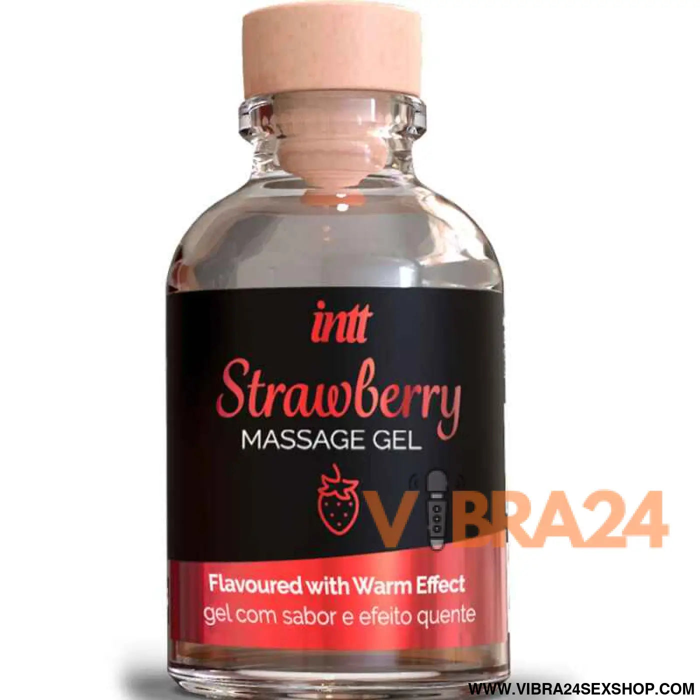 INTT MASSAGE & ORAL SEX - GEL DE MASSAGEM HOT EFFECT SABOR MORANGO