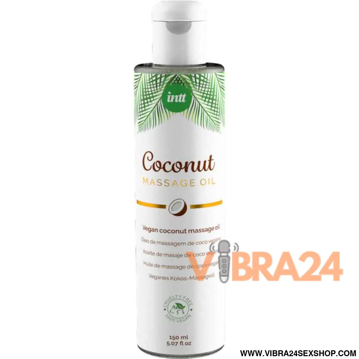 INTT - ÓLEO DE MASSAGEM VEGANO DOCE COM RELAXANTE SABOR COCO