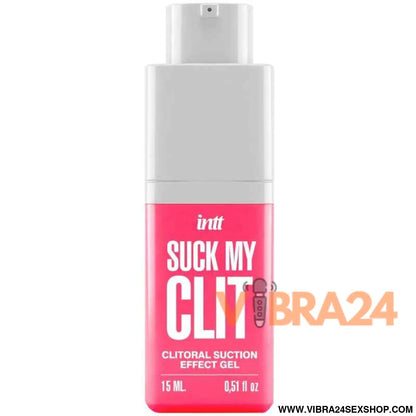 INTT - SUCK MY CLIT GEL COM EFEITO DE SUCÇÃO MORANGO SILVESTRE 15 ML