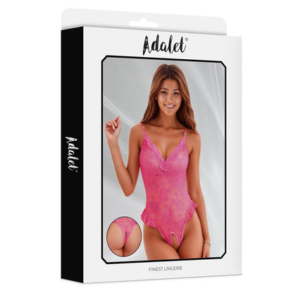 Adalet Lingerie – Iris: Open Teddy em Rosa com Design Ousado e Sofisticado para Momentos Especiais