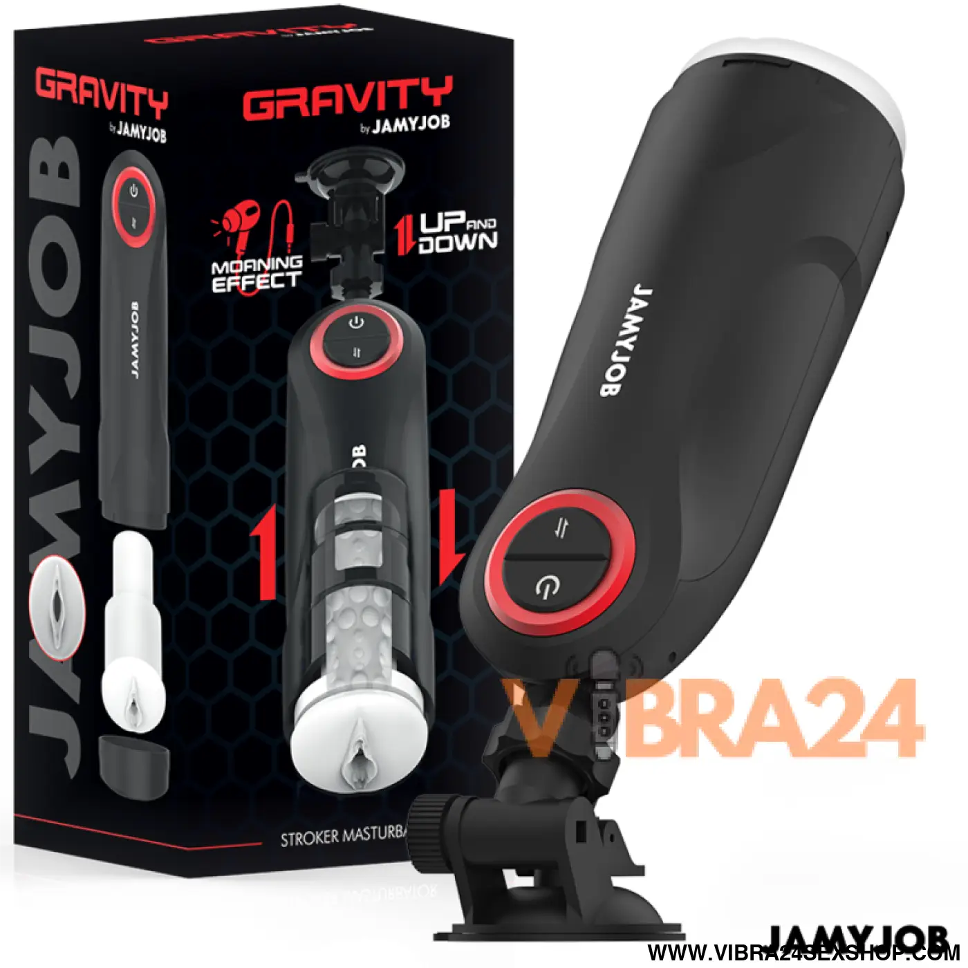 JAMYJOB - MASTURBADOR AUTOMÁTICO DE VAGINA POR GRAVIDADE 5 MODOS SUCÇÃO