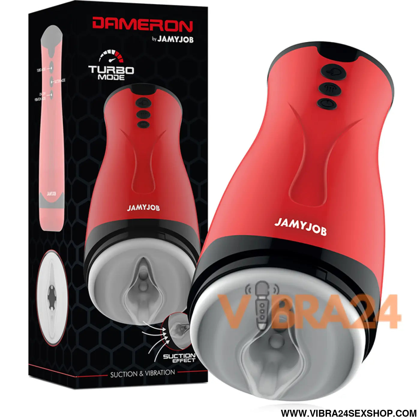 JAMYJOB - MASTURBADOR DAMERON DE SUCÇÃO E VIBRAÇÃO