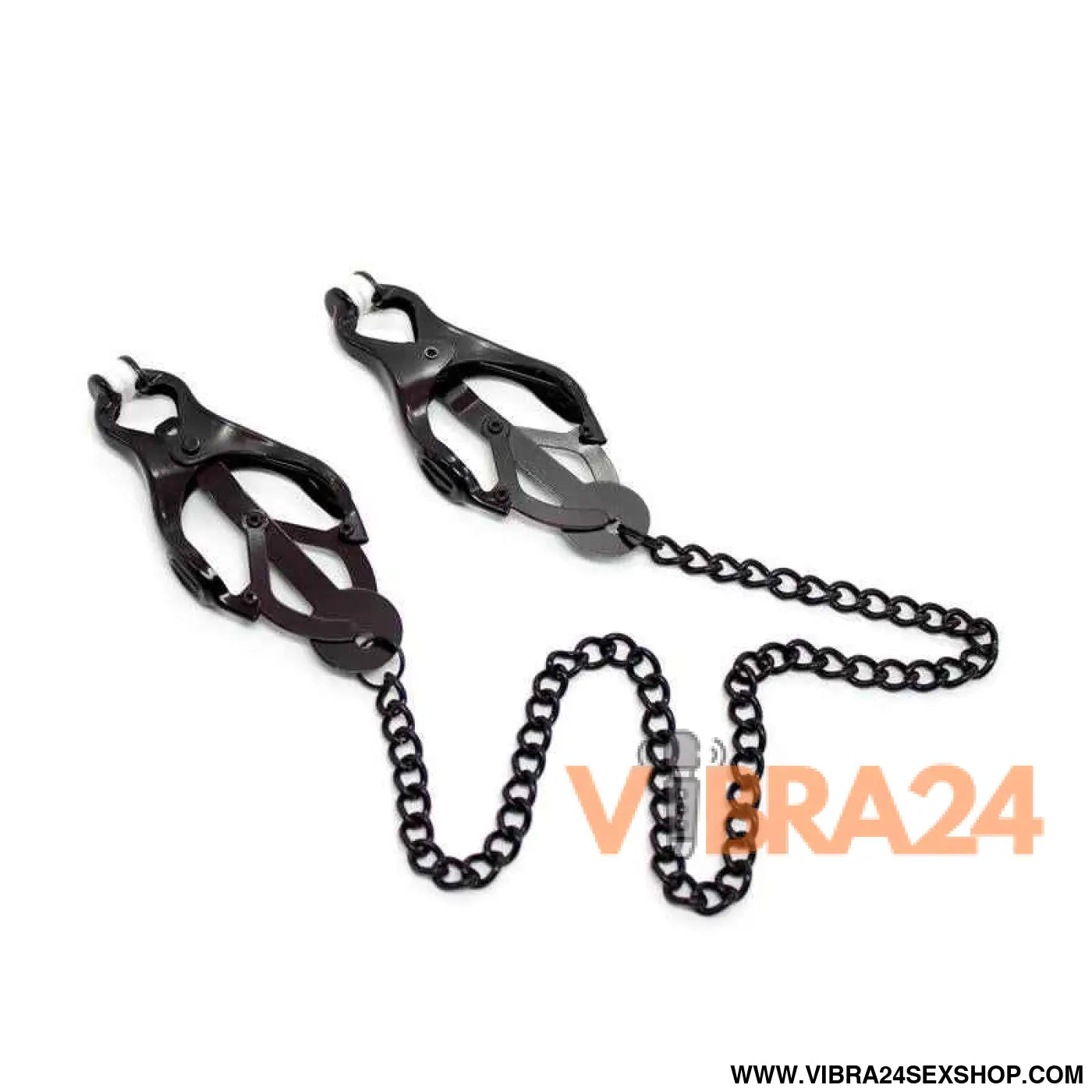 Japanese Nipple Clamps with Chain Black