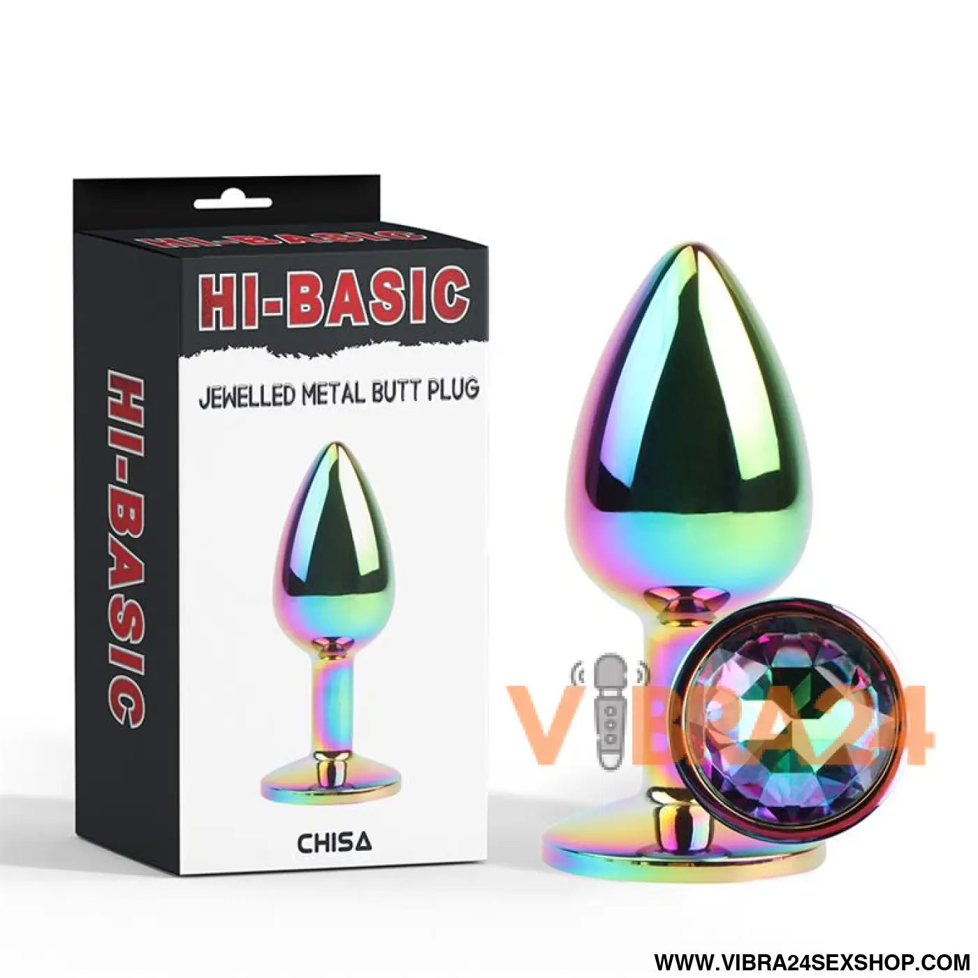 Jewelled Metal Butt Plug 2.7