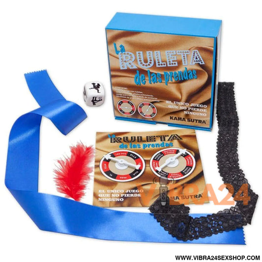 Jogo roulette de vestuário com fita adesiva bondage estimulante em cetim azul e pena vermelha anexada