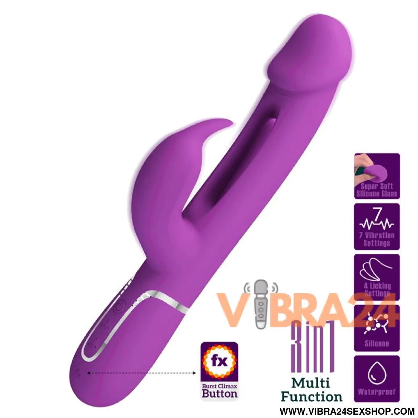 Kampas Vibrator With Licking Lilac