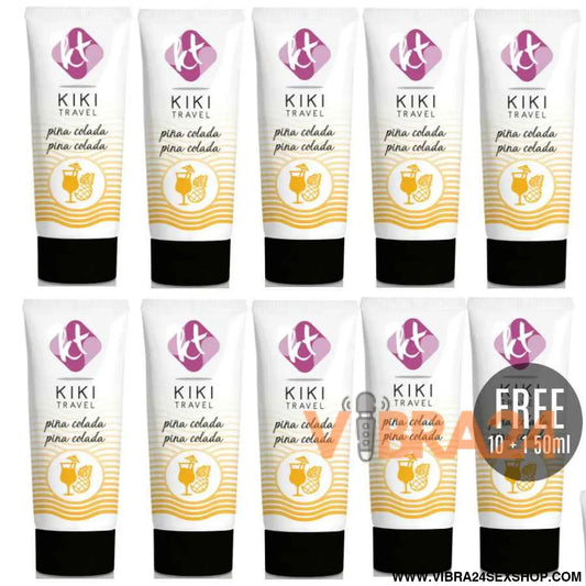 KIKÍ TRAVEL - PINA COLADA LUBRIFICANTE 50 ML 10 + 1 GRÁTIS