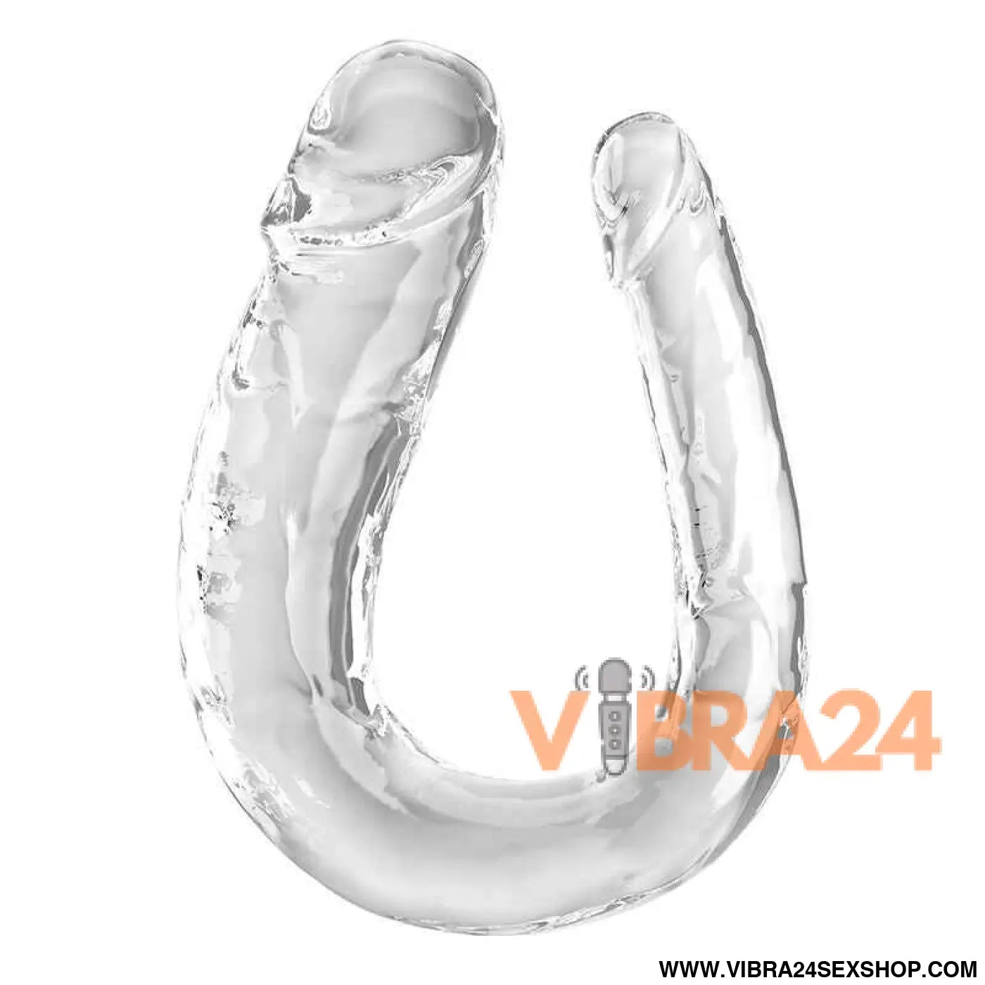 KING COCK - DOUBLE TROUBLE DILDO DUPLO 44 CM TRANSPARENTE