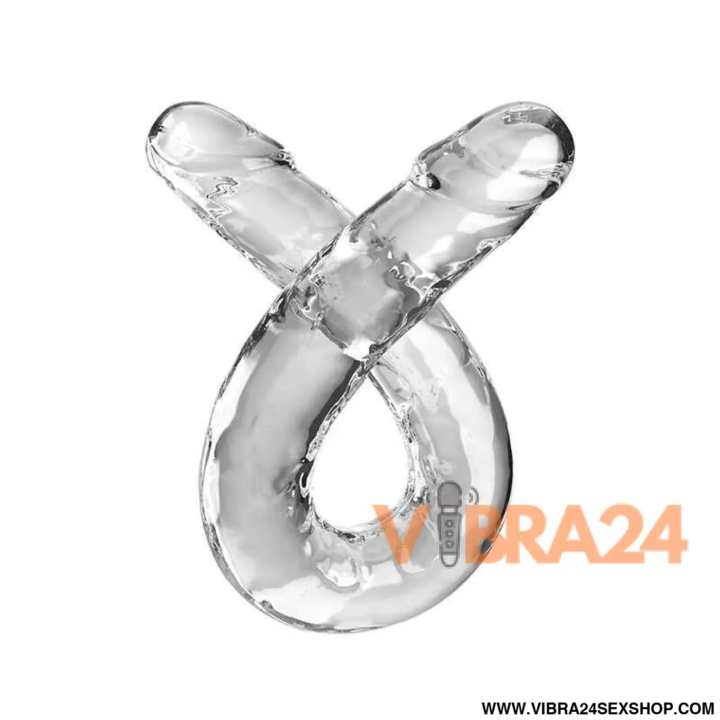 KING COCK - DOUBLE TROUBLE DILDO DUPLO 46 CM TRANSPARENTE