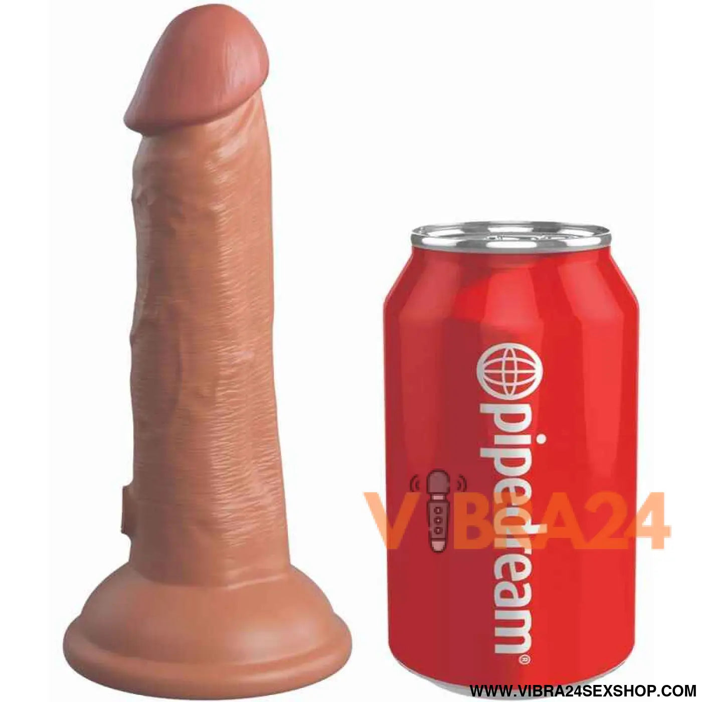 KING COCK - ELITE DILDO DE SILICONE REALÍSTICO 15.2 CM CARAMELO