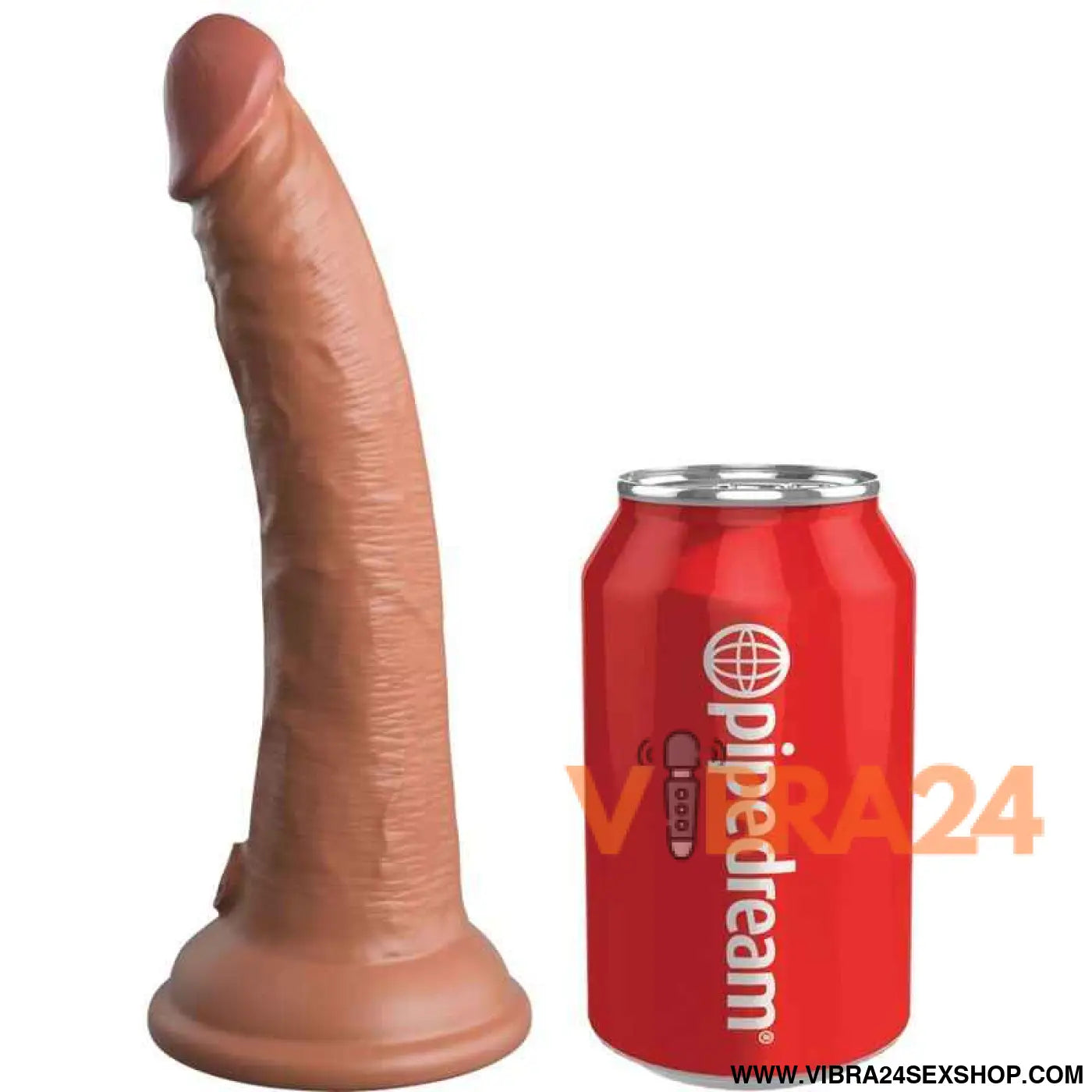 KING COCK - ELITE DILDO DE SILICONE REALÍSTICO 17.8 CM CARAMELO