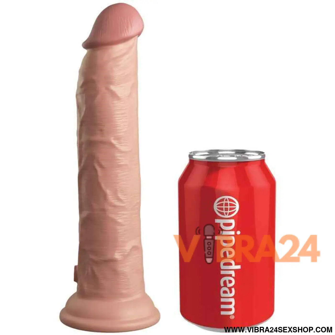 KING COCK - ELITE VIBRADOR DILDO REALÍSTICO E CONTROLE REMOTO DE SILICONE 23 CM