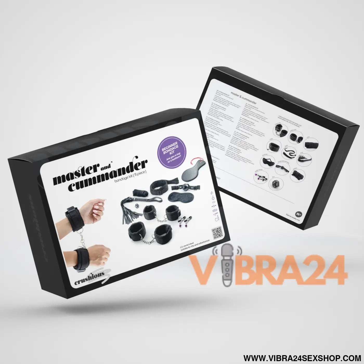 KIT BONDAGE MASTER & CUMMANDER COM 11 PEÇAS CRUSHIOUS