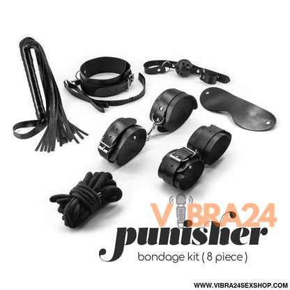 KIT BONDAGE PUNISHER COM 8 PEÇAS CRUSHIOUS