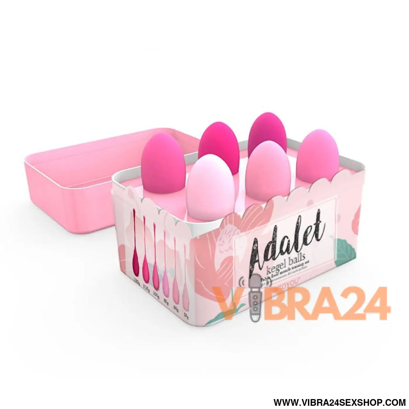 Kit de 6 bolas kegel silicone para o pavimento pélvico Adalet
