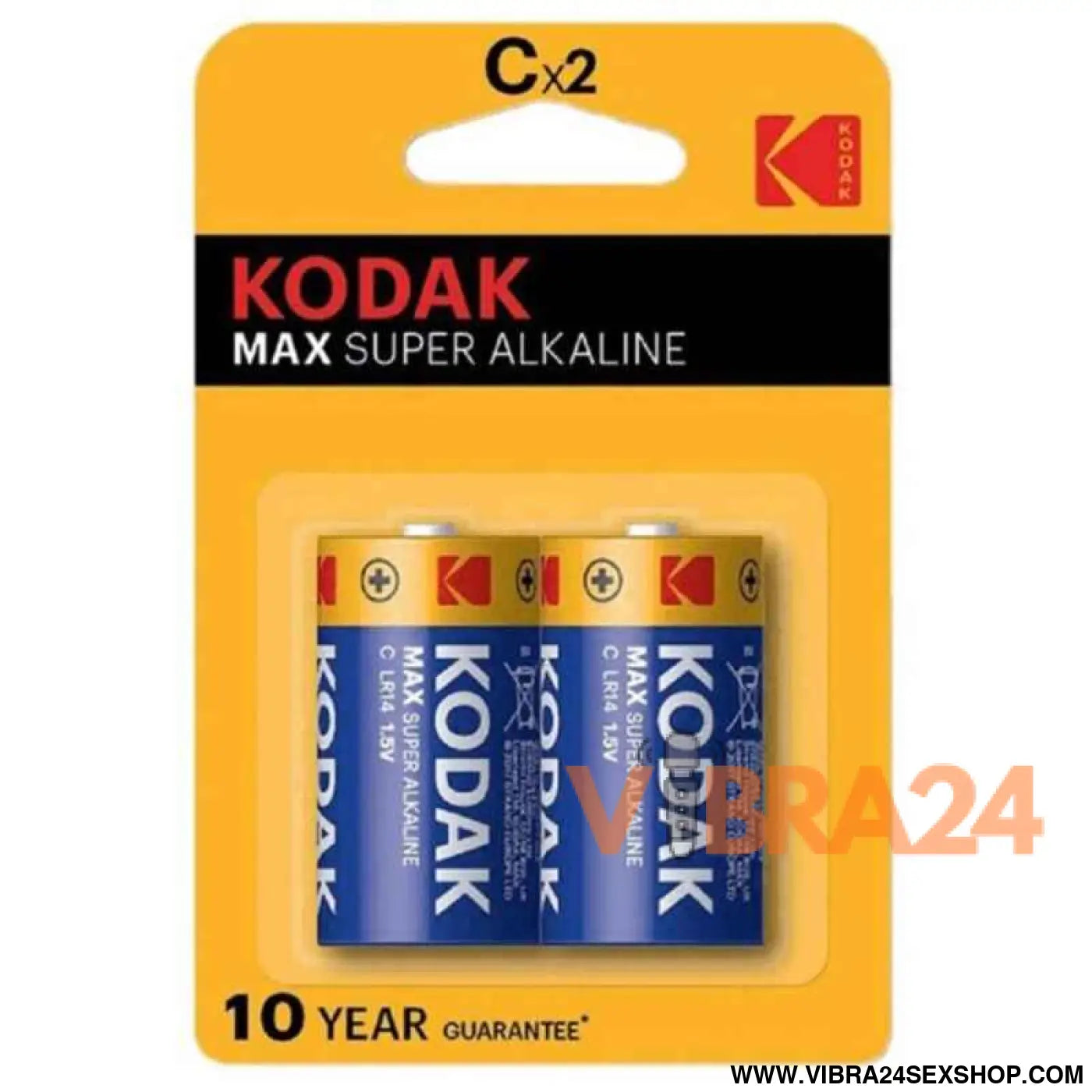 KODAK - BATERIA ALCALINA MAX C LR14 2 UNIDADES