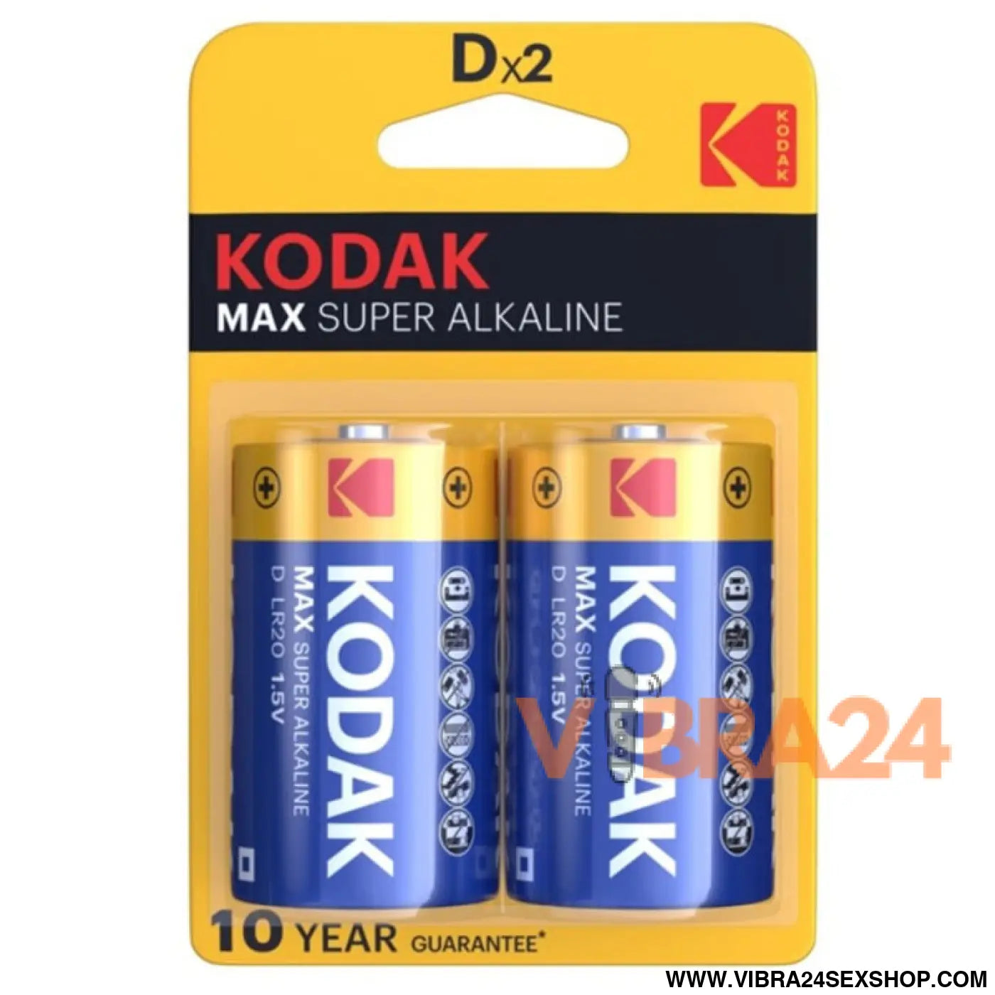 KODAK - BATERIA ALCALINA MAX D LR20 2 UNIDADES