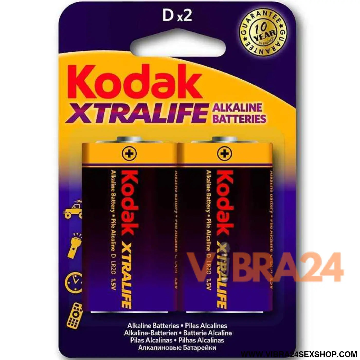 KODAK - BATERIAS ALCALINAS XTRALIFE LR20 D 1,5V