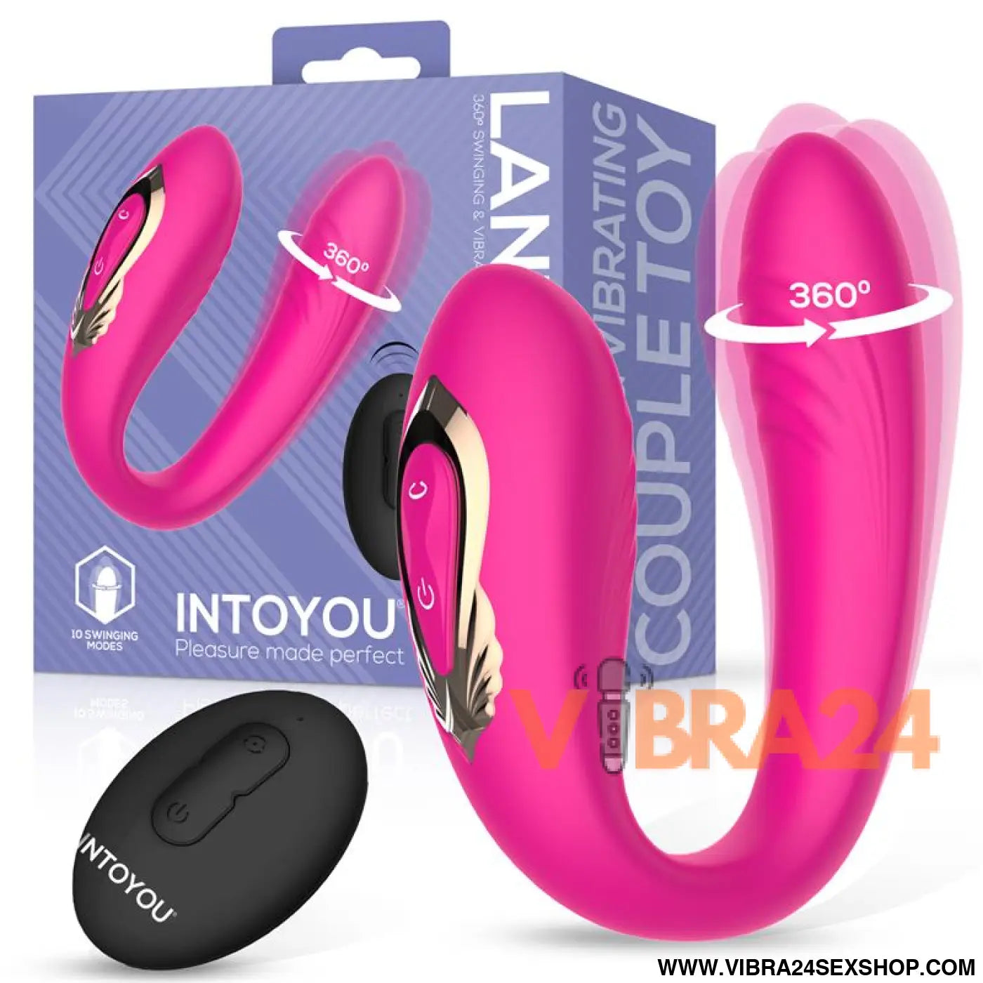 Lanty Couples Toy with 360º Oscillation and Remote Control