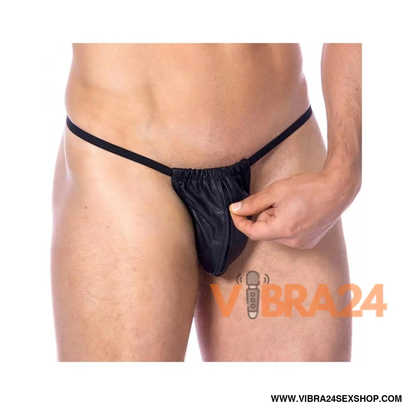 Leather Adjustable G-string One size