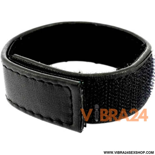 LEATHER BODY - CINTA DE COURO AJUSTVEL COM VELCRO PARA PÊNIS PRETO