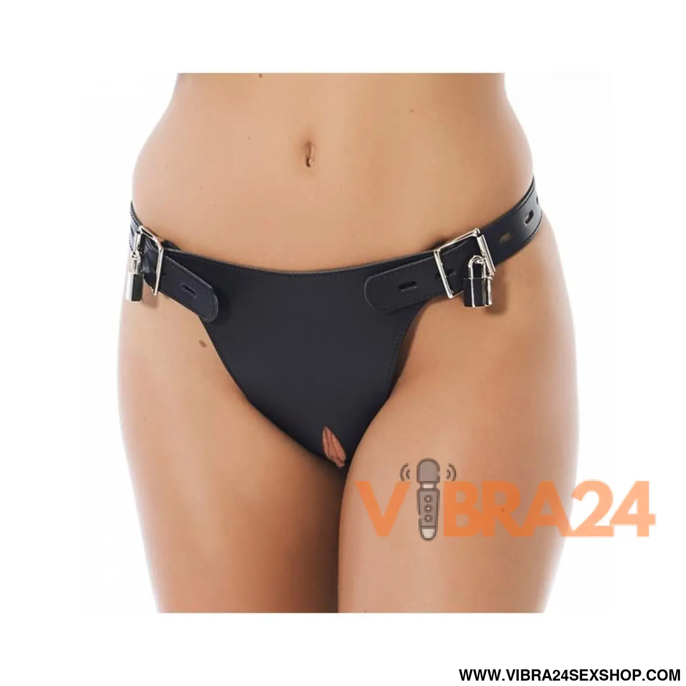 Leather Chastity Briefs Adjustable